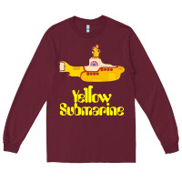 Burgundy Yellow Submarine Long Sleeve Tee - linhVisuals