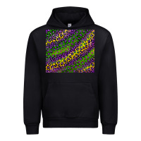 Black mardi gras leopard background Urban Hoodie - RanaPortraitStore