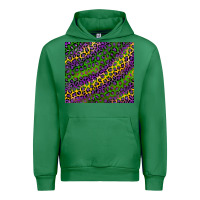 Emerald mardi gras leopard background Urban Hoodie - RanaPortraitStore