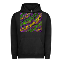 Pigment Black mardi gras leopard background Urban Hoodie - RanaPortraitStore