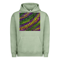 Pigment Oil Green mardi gras leopard background Urban Hoodie - RanaPortraitStore