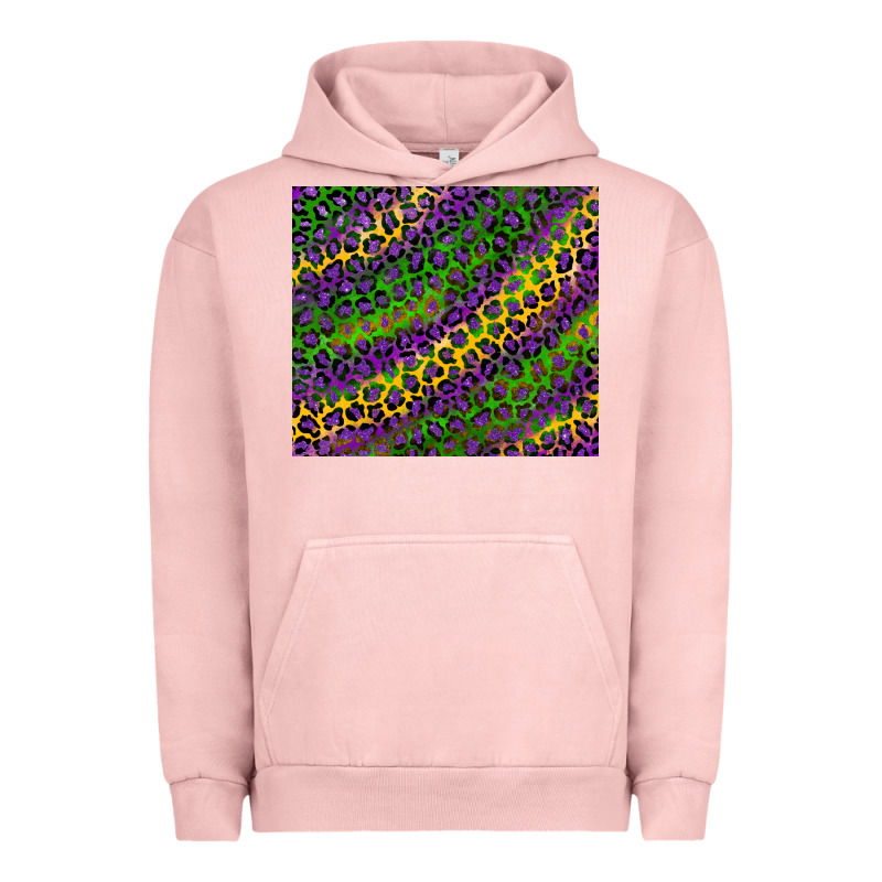 Mardi Gras Leopard Background Urban Hoodie by RanaPortraitStore | Teevron