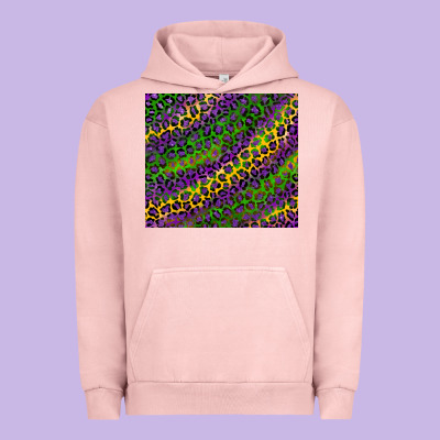 Mardi Gras Leopard Background Urban Hoodie Designed By Ranaportraitstore