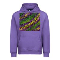 Tulip mardi gras leopard background Urban Hoodie - RanaPortraitStore