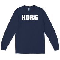Navy Korg Keyboard Long Sleeve Tee - linhVisuals