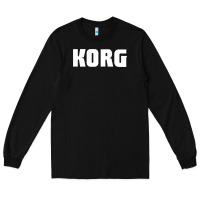 Black Korg Keyboard Long Sleeve Tee - linhVisuals