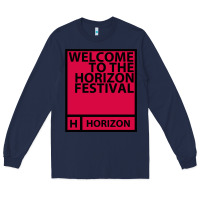 Navy Horizon Festival Long Sleeve Tee - linhVisuals
