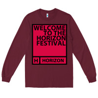 Burgundy Horizon Festival Long Sleeve Tee - linhVisuals