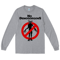 Heather Grey stranger no demogorgons Long Sleeve Tee - linhVisuals