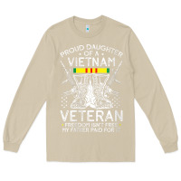 Mushroom womens proud daughter of a vietnam veteran freedom isn't free v neck t Long Sleeve Tee - linhVisuals