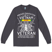 Smoke womens proud daughter of a vietnam veteran freedom isn't free v neck t Long Sleeve Tee - linhVisuals