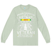 Matcha womens proud daughter of a vietnam veteran freedom isn't free v neck t Long Sleeve Tee - linhVisuals