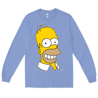 Colony Blue the simpsons homer simpson face sweatshirt Long Sleeve Tee - linhVisuals