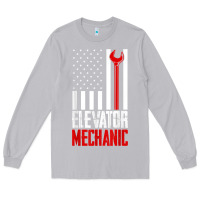 Moon Dust elevator mechanic american flag gift for elevator technician t shirt Long Sleeve Tee - linhVisuals