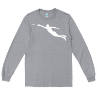 Heather Grey ultimate frisbee layout t shirt Long Sleeve Tee - linhVisuals