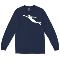 Navy ultimate frisbee layout t shirt Long Sleeve Tee - linhVisuals