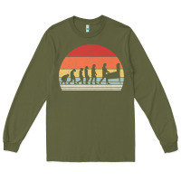 Army Green vintage retro evolution of the pinball lover premium t shirt Long Sleeve Tee - linhVisuals