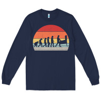 Navy vintage retro evolution of the pinball lover premium t shirt Long Sleeve Tee - linhVisuals