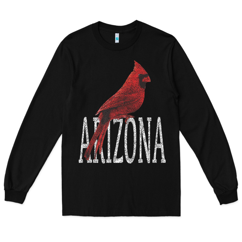 Black Vintage Cardinal Red Bird Arizona Az Gifts Premium T Shirt Long Sleeve Tee by linhVisuals | Teevron