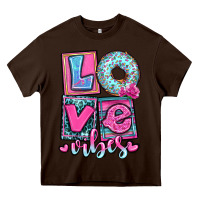 Chocolate Brown love vibes Heavy Core Tee - OliviaCreatesArt