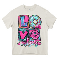 Cream love vibes Heavy Core Tee - OliviaCreatesArt