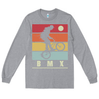 Heather Grey bmx vintage bike fans kids gift boys bmx pullover hoodie Long Sleeve Tee - linhVisuals