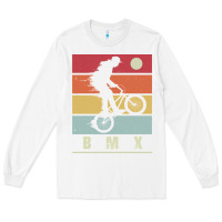 White bmx vintage bike fans kids gift boys bmx pullover hoodie Long Sleeve Tee - linhVisuals