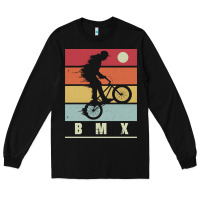 Black bmx vintage bike fans kids gift boys bmx pullover hoodie Long Sleeve Tee - linhVisuals
