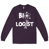 Plum biologist   funny biology student cell science chemistry dna t shirt Long Sleeve Tee - linhVisuals