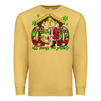 Antique Gold with god all things are possible santa baby jesus Premium Sweatshirt - Jasminsmagicworld