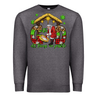 Charcoal Heather with god all things are possible santa baby jesus Premium Sweatshirt - Jasminsmagicworld