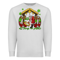 Dove Grey with god all things are possible santa baby jesus Premium Sweatshirt - Jasminsmagicworld