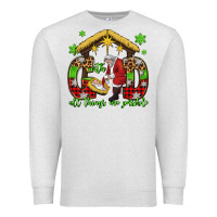 Oatmeal Heather with god all things are possible santa baby jesus Premium Sweatshirt - Jasminsmagicworld