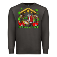 Smoke with god all things are possible santa baby jesus Premium Sweatshirt - Jasminsmagicworld