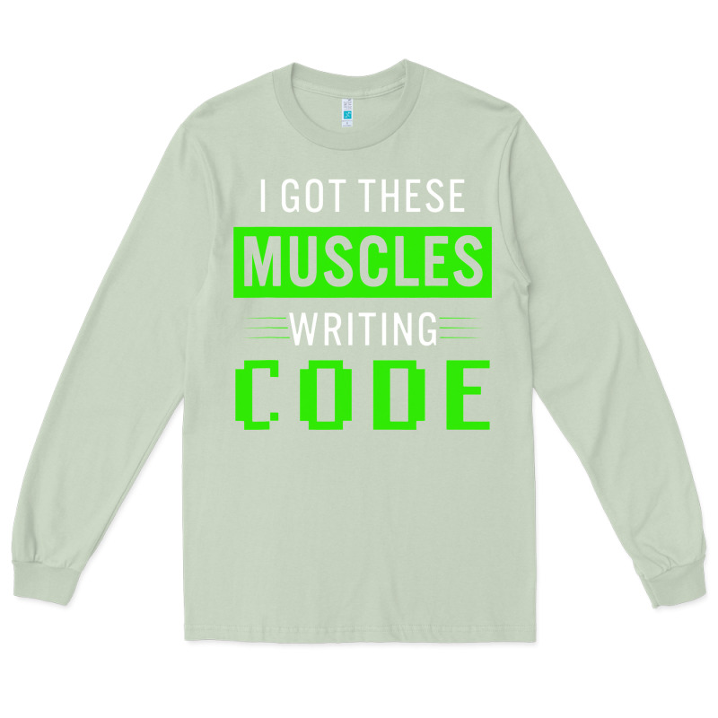 Funny Programmer Writing Code Muscles Meme For Computer Geek Long Sleeve Tee by linhVisuals | Teevron