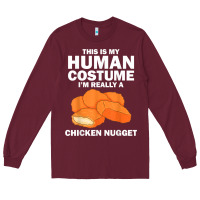 Funny Chicken Nugget Costume For Kids Fashion Nugget Foodie T Shirt Long Sleeve Tee | Teevron