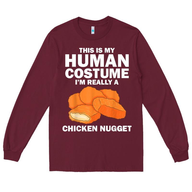 Funny Chicken Nugget Costume For Kids Fashion Nugget Foodie T Shirt Long Sleeve Tee by linhVisuals | Teevron