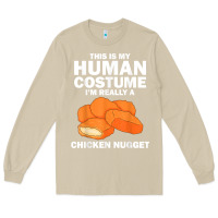 Mushroom funny chicken nugget costume for kids fashion nugget foodie t shirt Long Sleeve Tee - linhVisuals