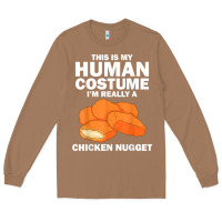 Toasted Coconut funny chicken nugget costume for kids fashion nugget foodie t shirt Long Sleeve Tee - linhVisuals