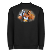 Black Sneaker and heel afro woman Heavyweight Sweatshirt - RanaPortraitStore