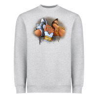 Heather Grey Sneaker and heel afro woman Heavyweight Sweatshirt - RanaPortraitStore