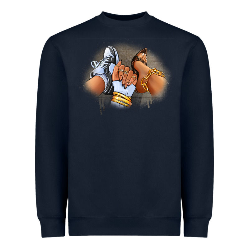 Sneaker And Heel Afro Woman Heavyweight Sweatshirt by RanaPortraitStore | Teevron