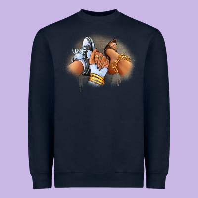 Sneaker And Heel Afro Woman Heavyweight Sweatshirt Designed By Ranaportraitstore