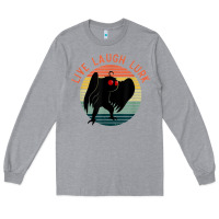 Heather Grey mothman live laugh lurk Long Sleeve Tee - linhVisuals