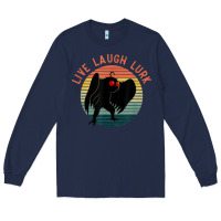 Navy mothman live laugh lurk Long Sleeve Tee - linhVisuals