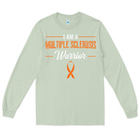 Matcha multiple sclerosis warrior autoimmune disease orange ribbon Long Sleeve Tee - linhVisuals