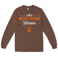 Chestnut multiple sclerosis warrior autoimmune disease orange ribbon Long Sleeve Tee - linhVisuals