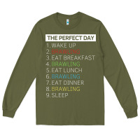 Army Green brawl shirt brawling gamer gaming t shirt Long Sleeve Tee - linhVisuals
