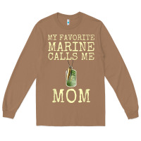 Toasted Coconut my favorite marine calls me mom Long Sleeve Tee - linhVisuals