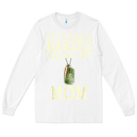 White my favorite marine calls me mom Long Sleeve Tee - linhVisuals